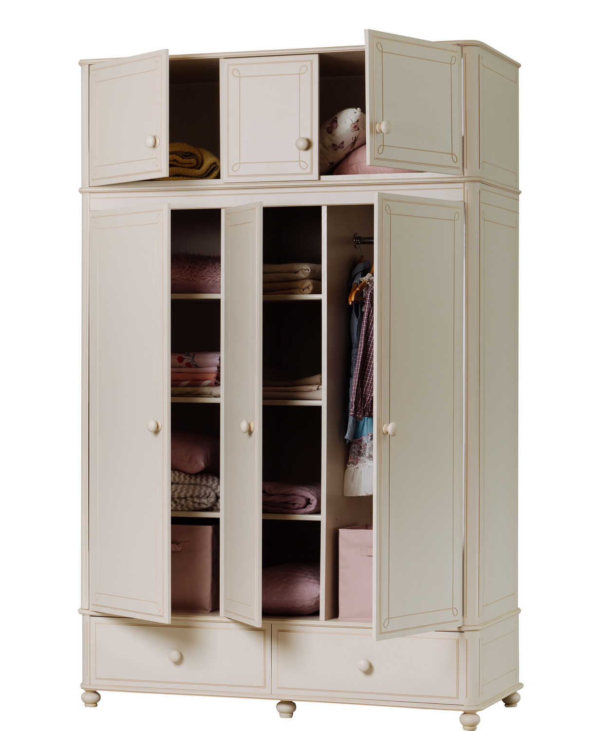 Шкаф 3 створчатый 2 ящика Бетти №2 с антресолью