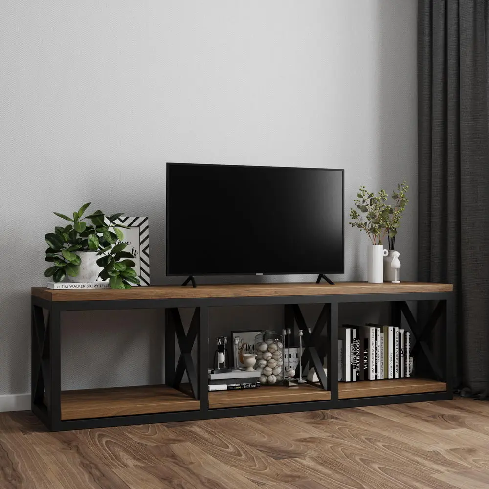 Тумба ТВ с полками 10-08