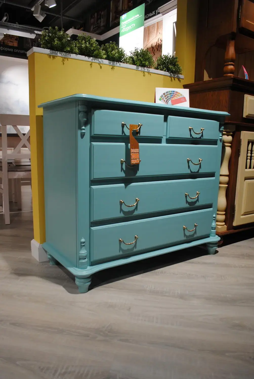 Комод массив сосны Скандия 5 ящиков 2.5.02