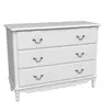 Комод с 3 ящиками белый Верден