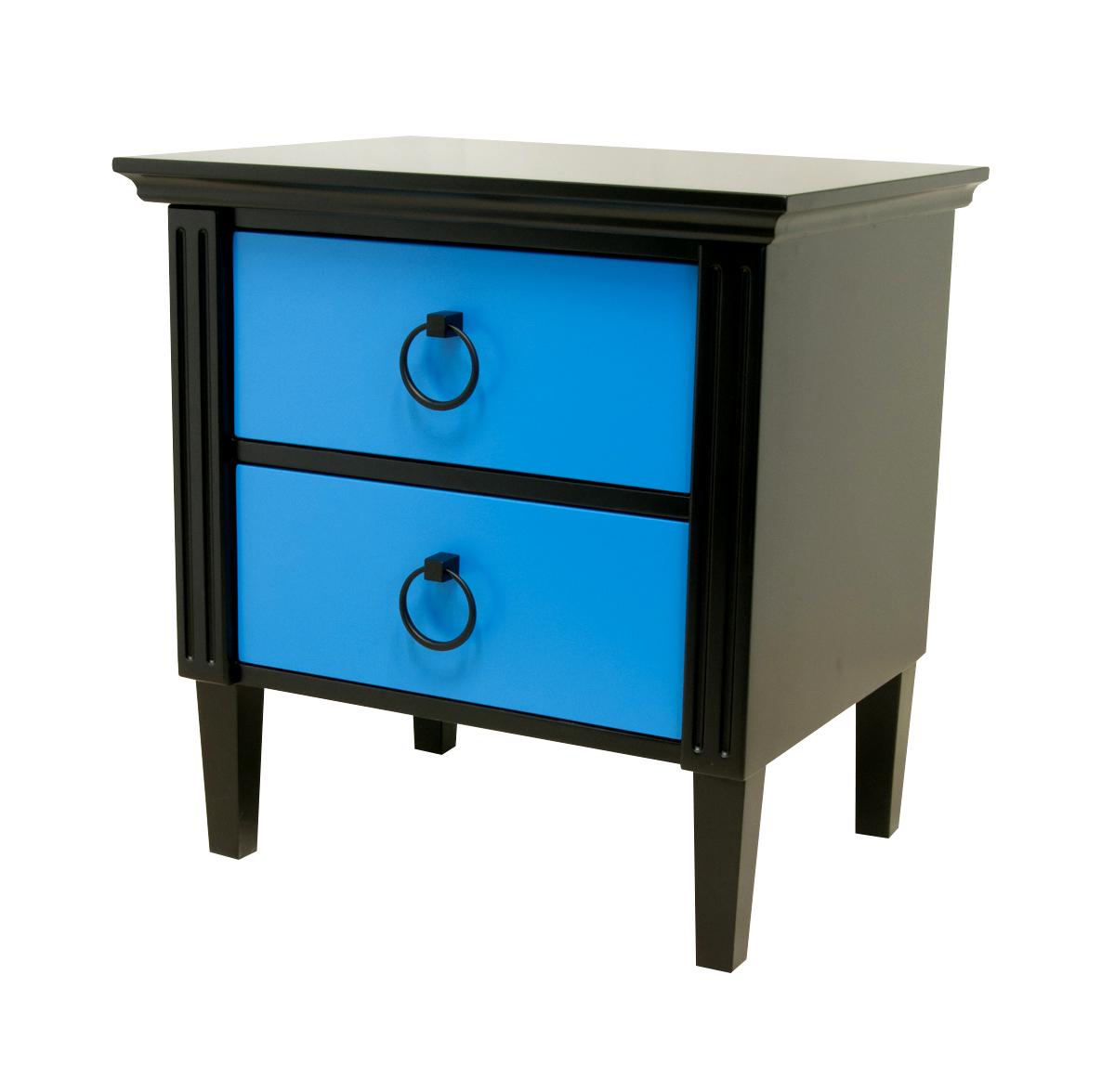 Тумба Черно-голубая тумба Nort blue модерн
