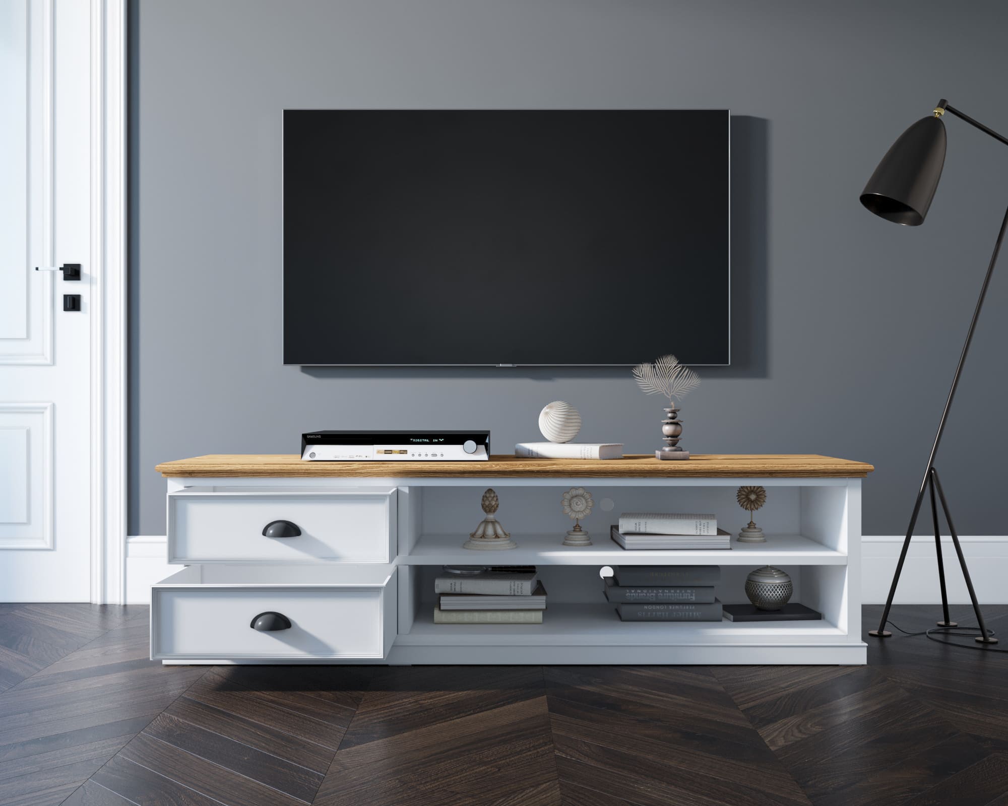 Консоль под TV с 2 ящиками "Palermo"