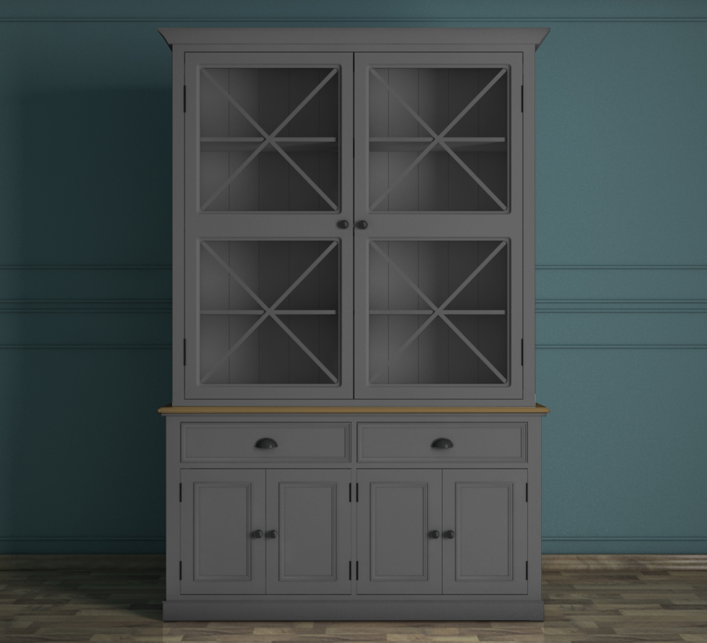 Серый буфет дерево "Palermo"