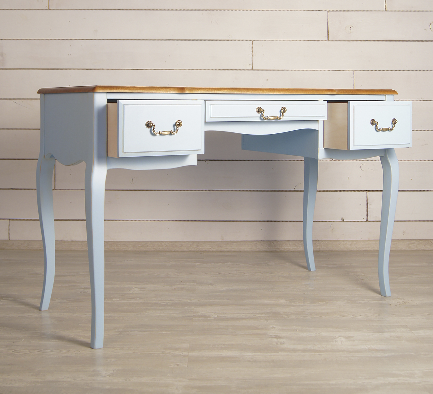 Стол письменный с 3 ящиками "Leontina Blue"