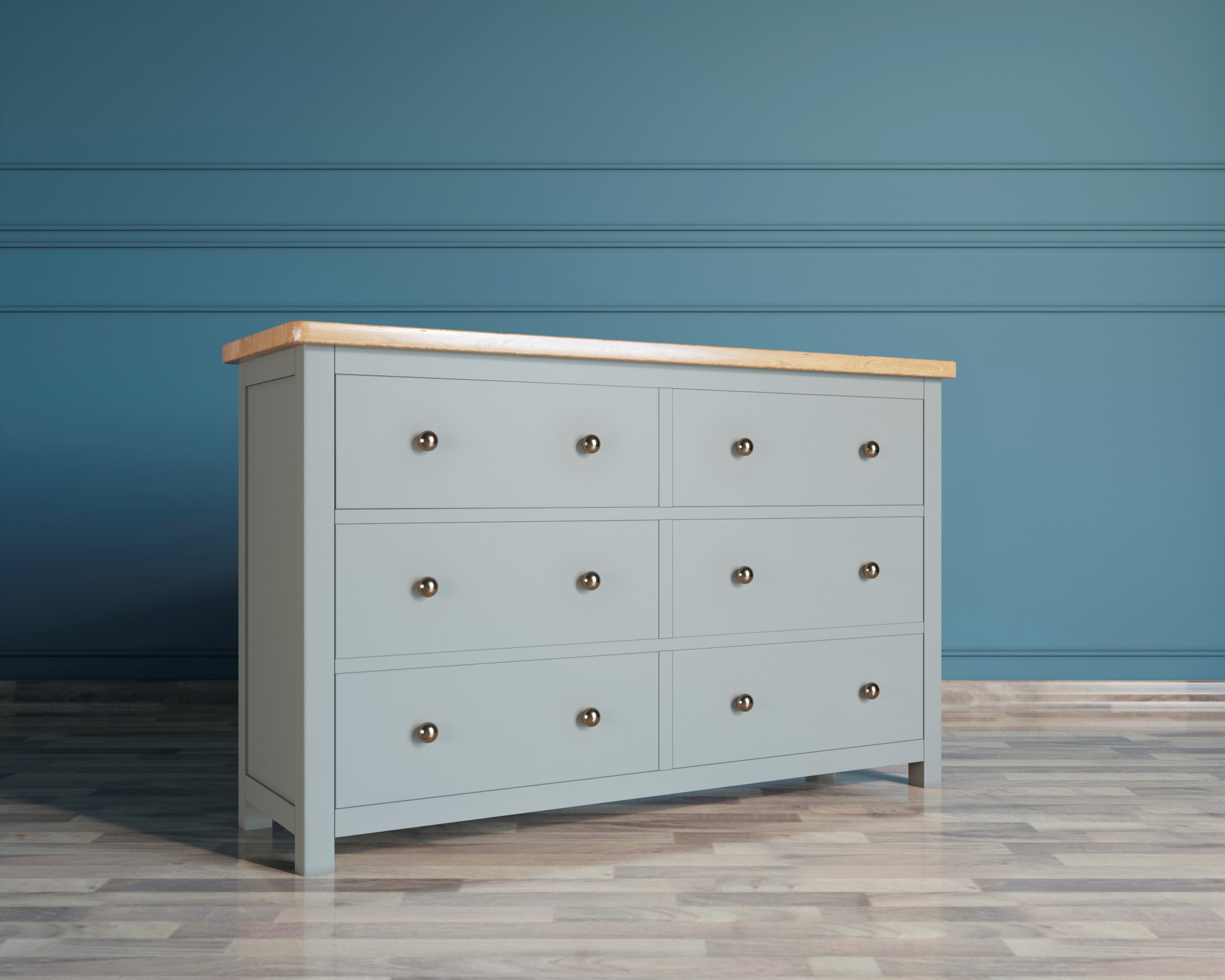 Комод с ящиками береза "Jules Verne" серый