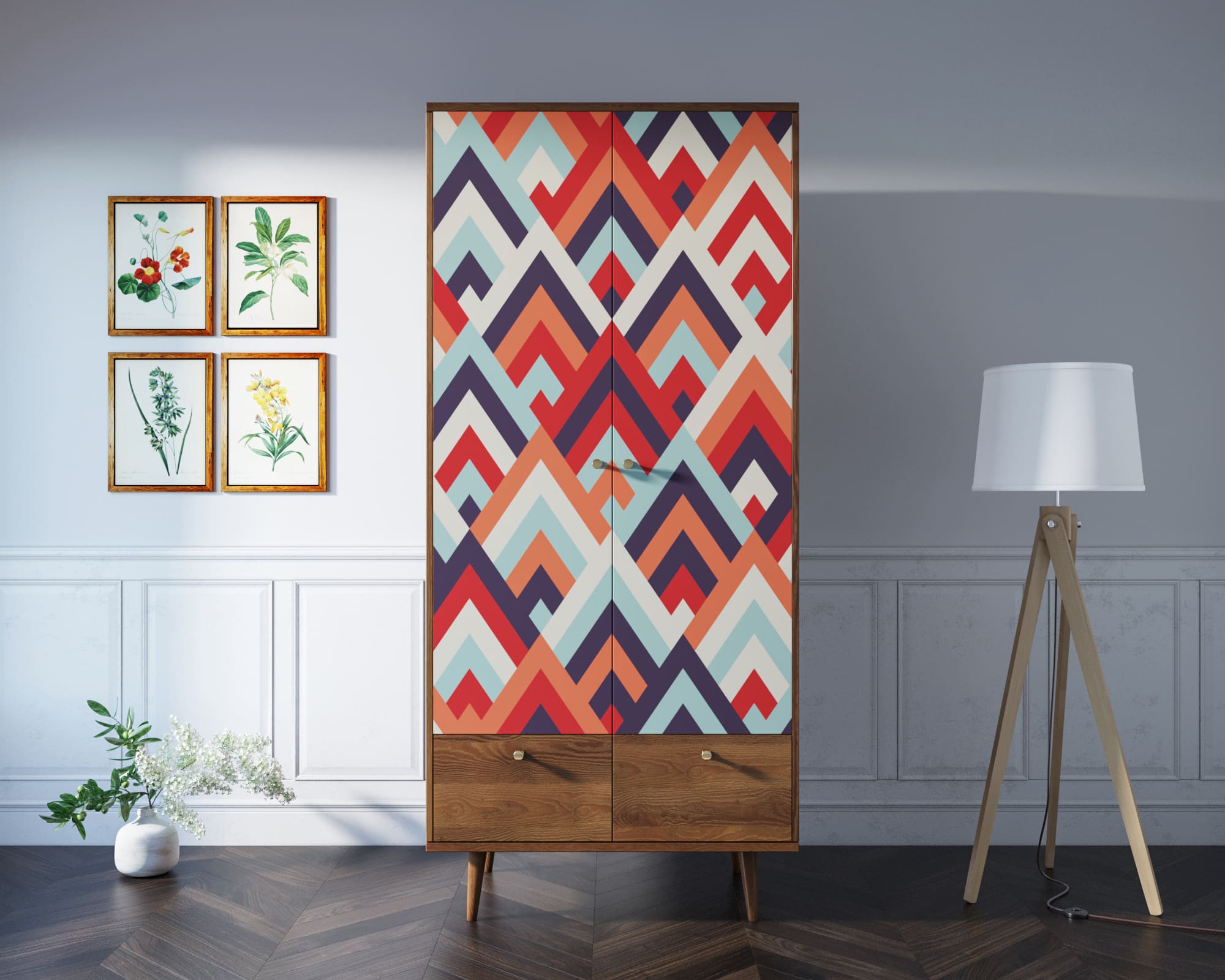 Шкаф двухстворчатый с 2 ящиками "Berber"