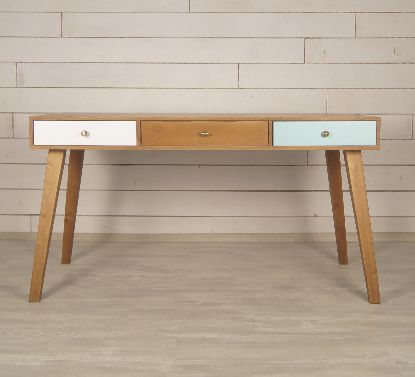 Рабочий стол из дерева "Aquarelle Birch" с тремя ящиками