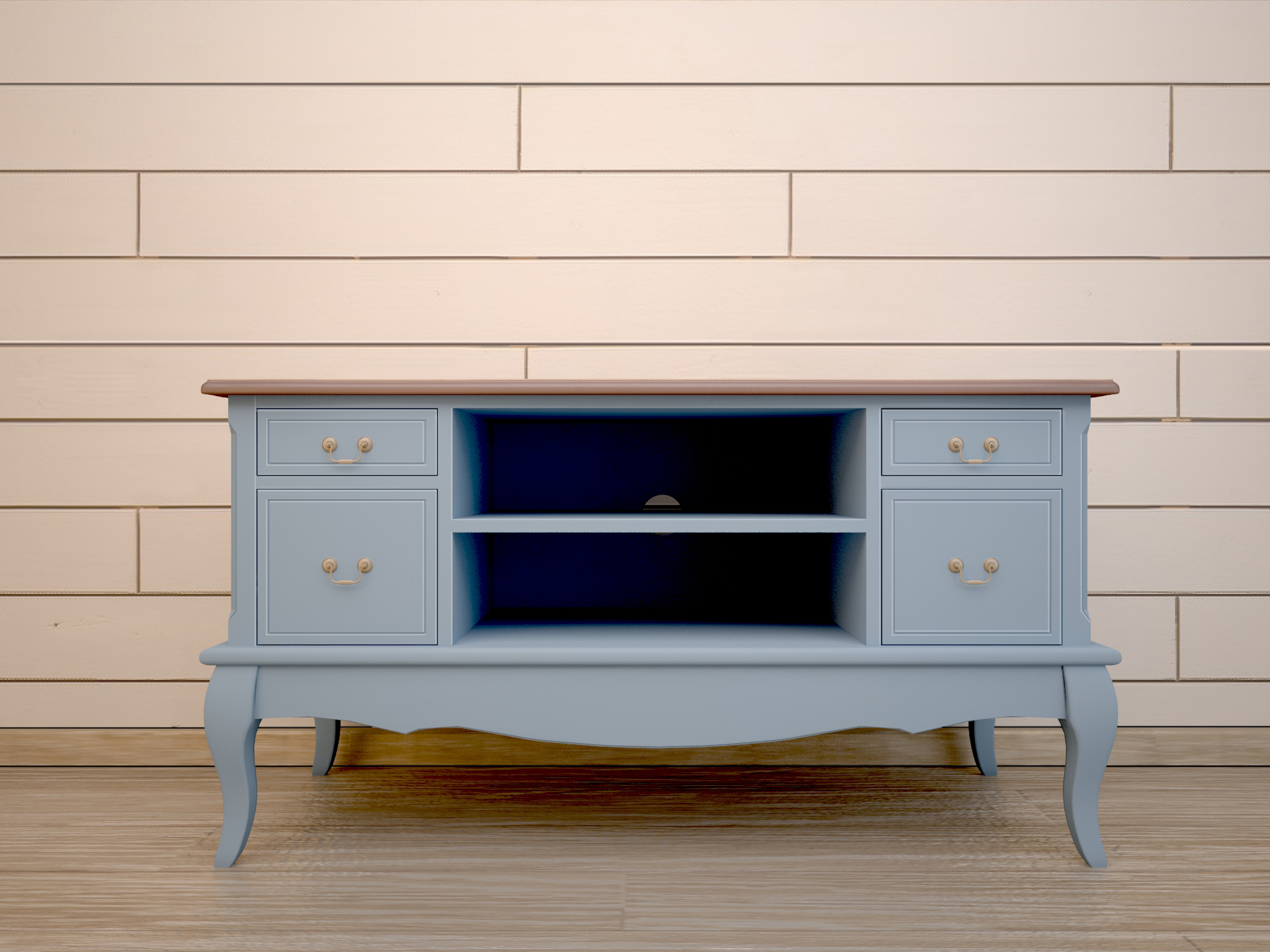 Комод под TV с ящиками "Leontina Blue"