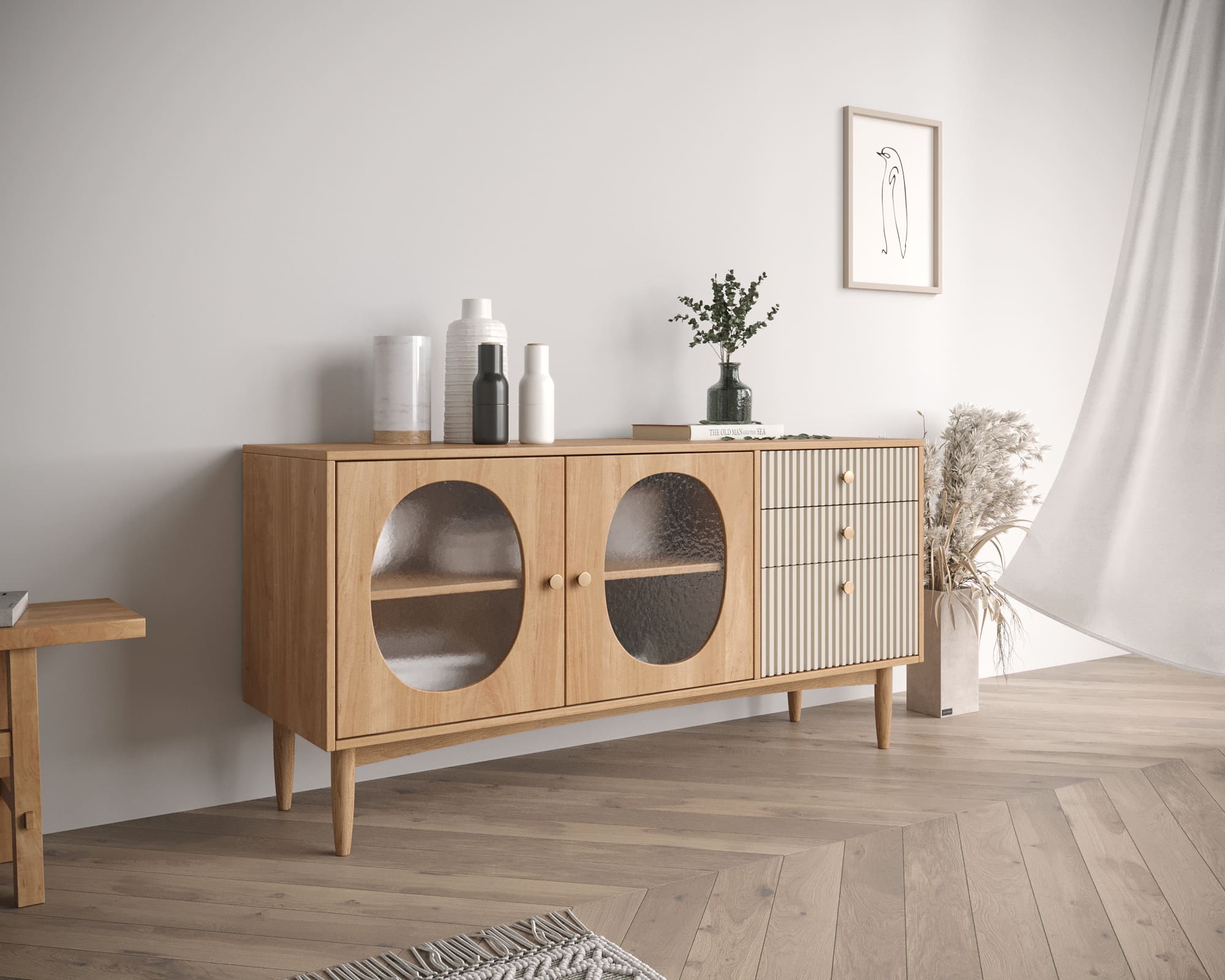 Комод "Bubble" с двумя дверками и тремя ящиками арт BBL05