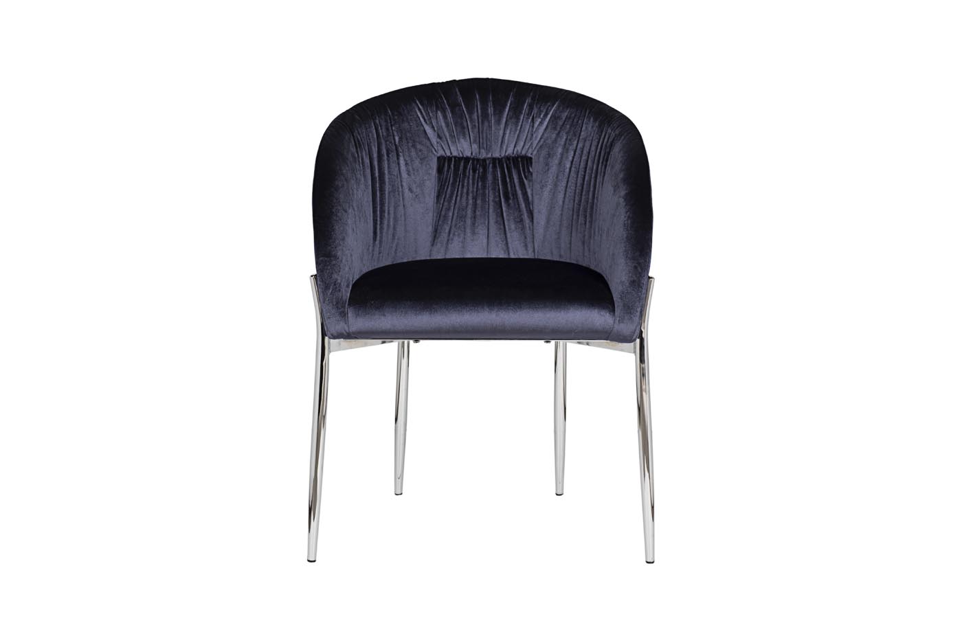 GY-DC8173-DB Стул велюр темно-синий/хром