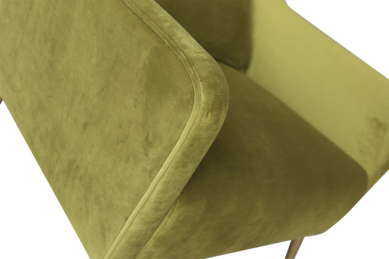 87YY-1914 OLV Кресло, велюр оливковый, с подушкой