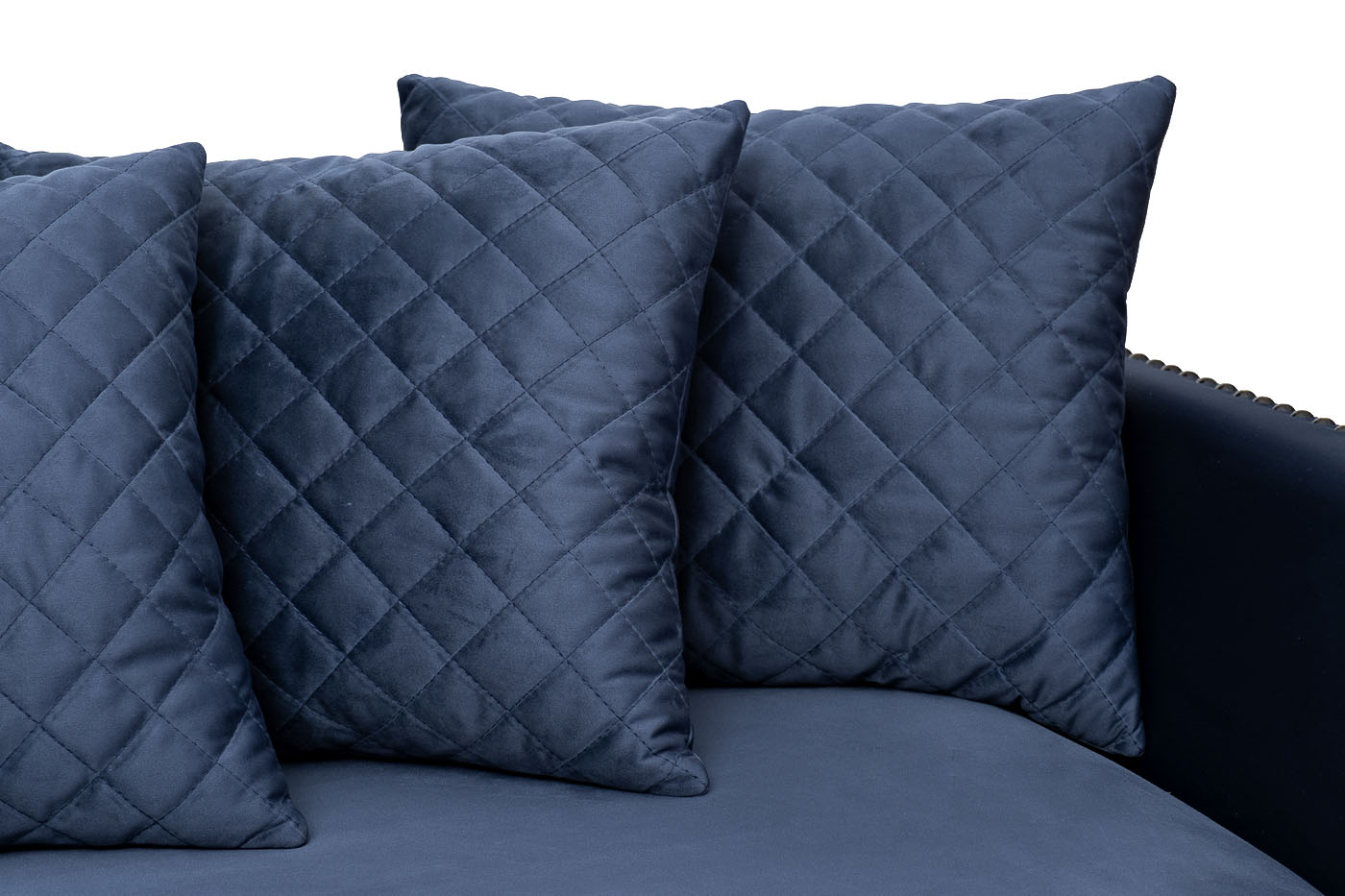 Диван Sorrento 220 трехместный, велюр тёмно-синий Colt034