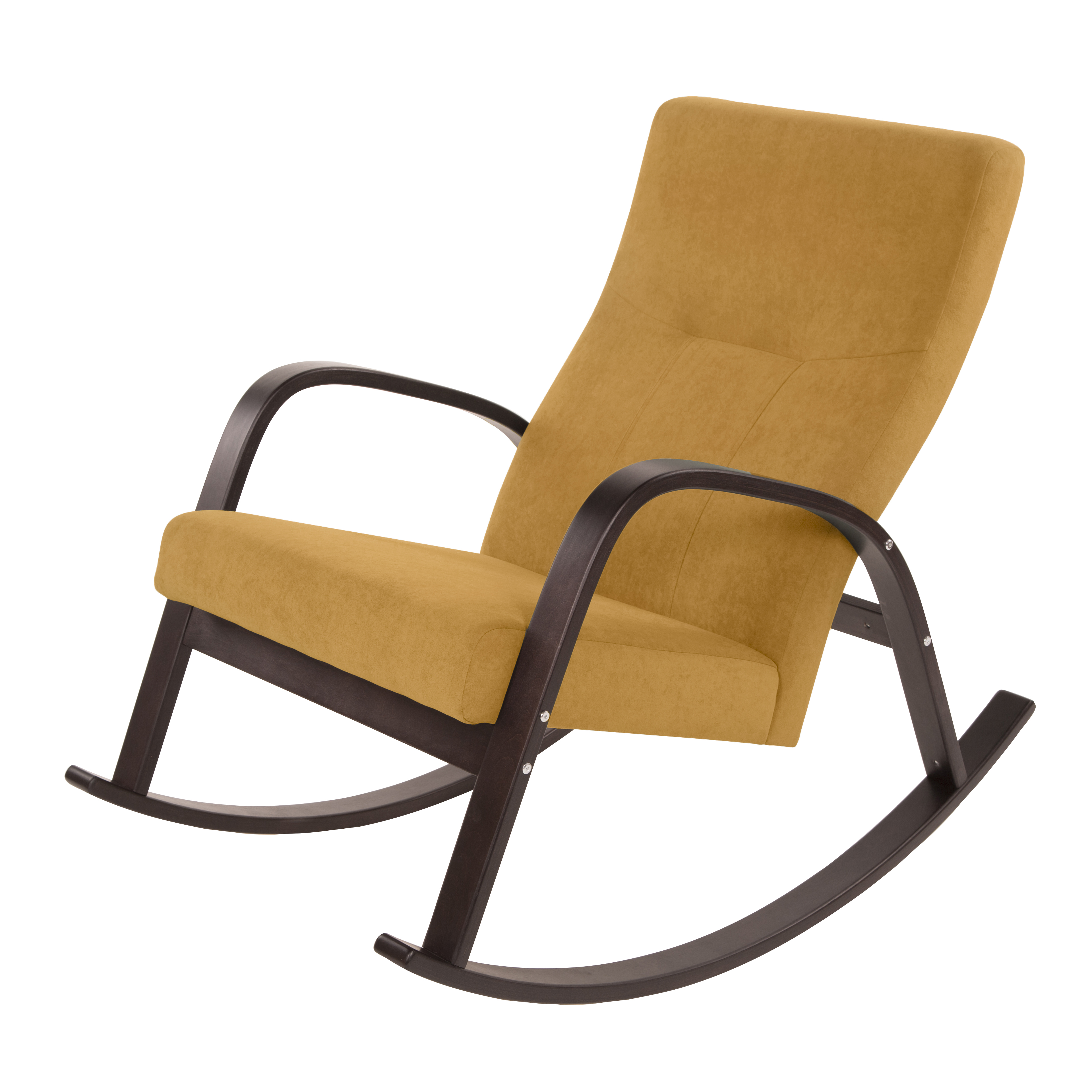 кресло-качалка Ирса фреш 23 охра каркас Орех