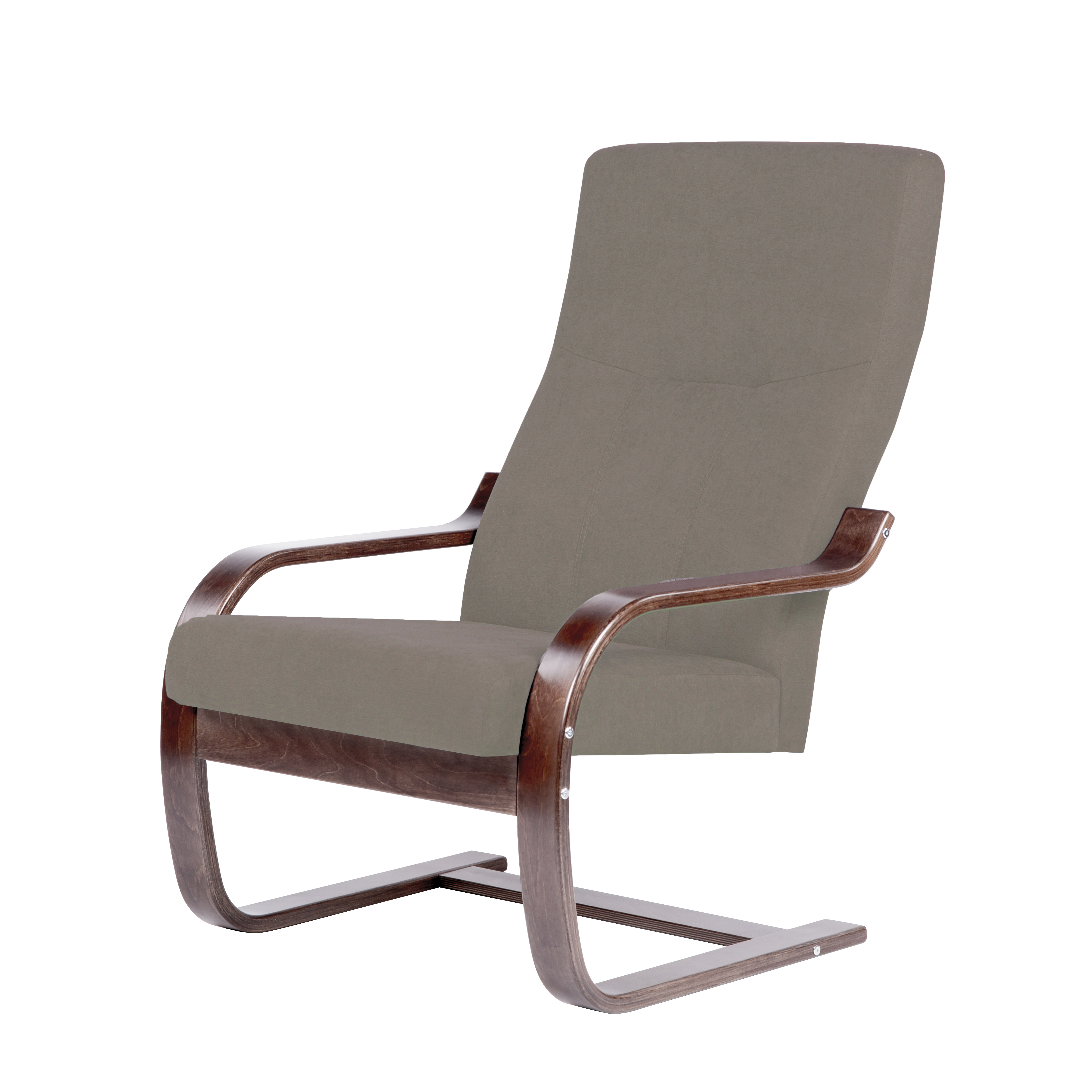 кресло Кристалл фреш 04 бежевый каркас Орех