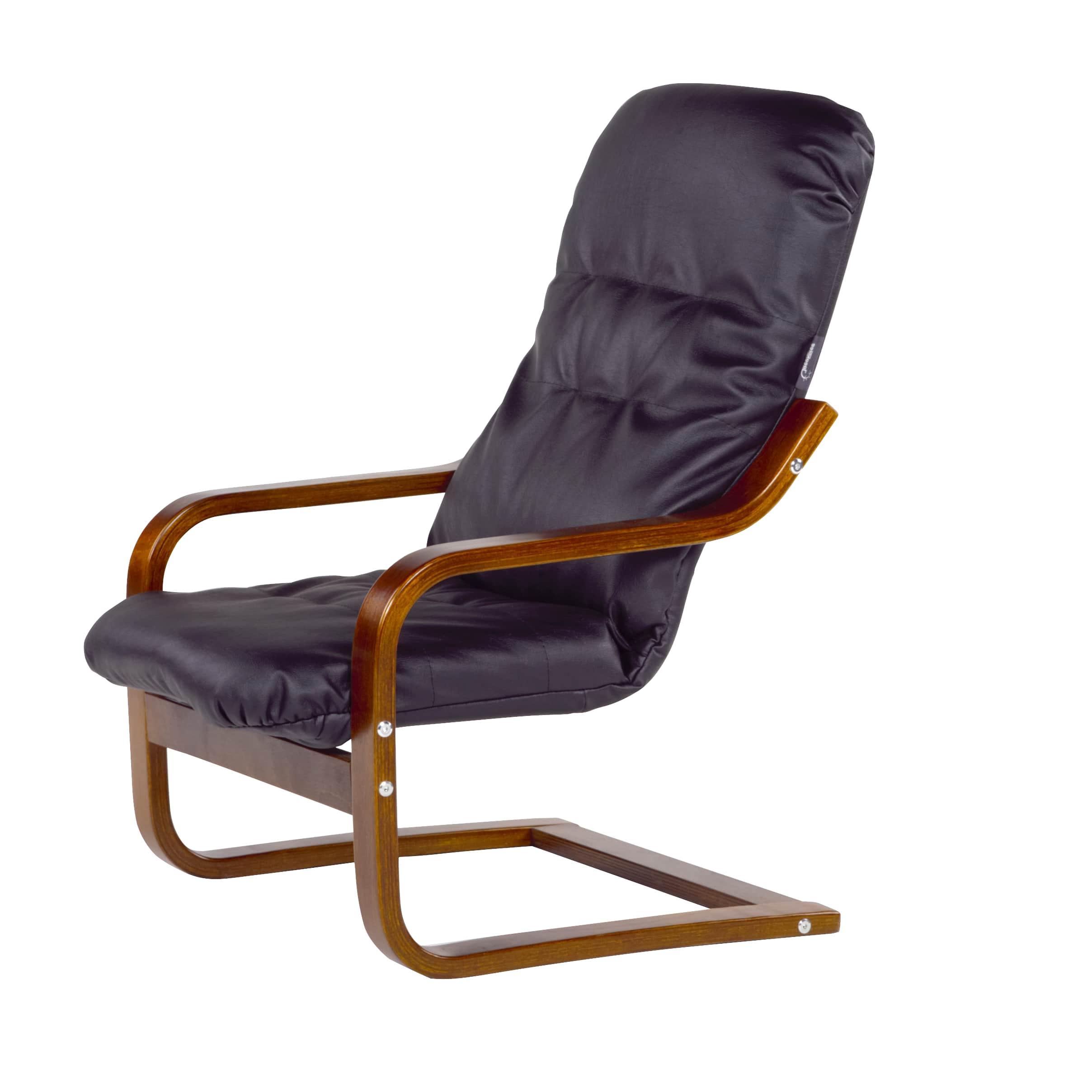 детское кресло Сайма Kids Экокожа черный каркас Вишня