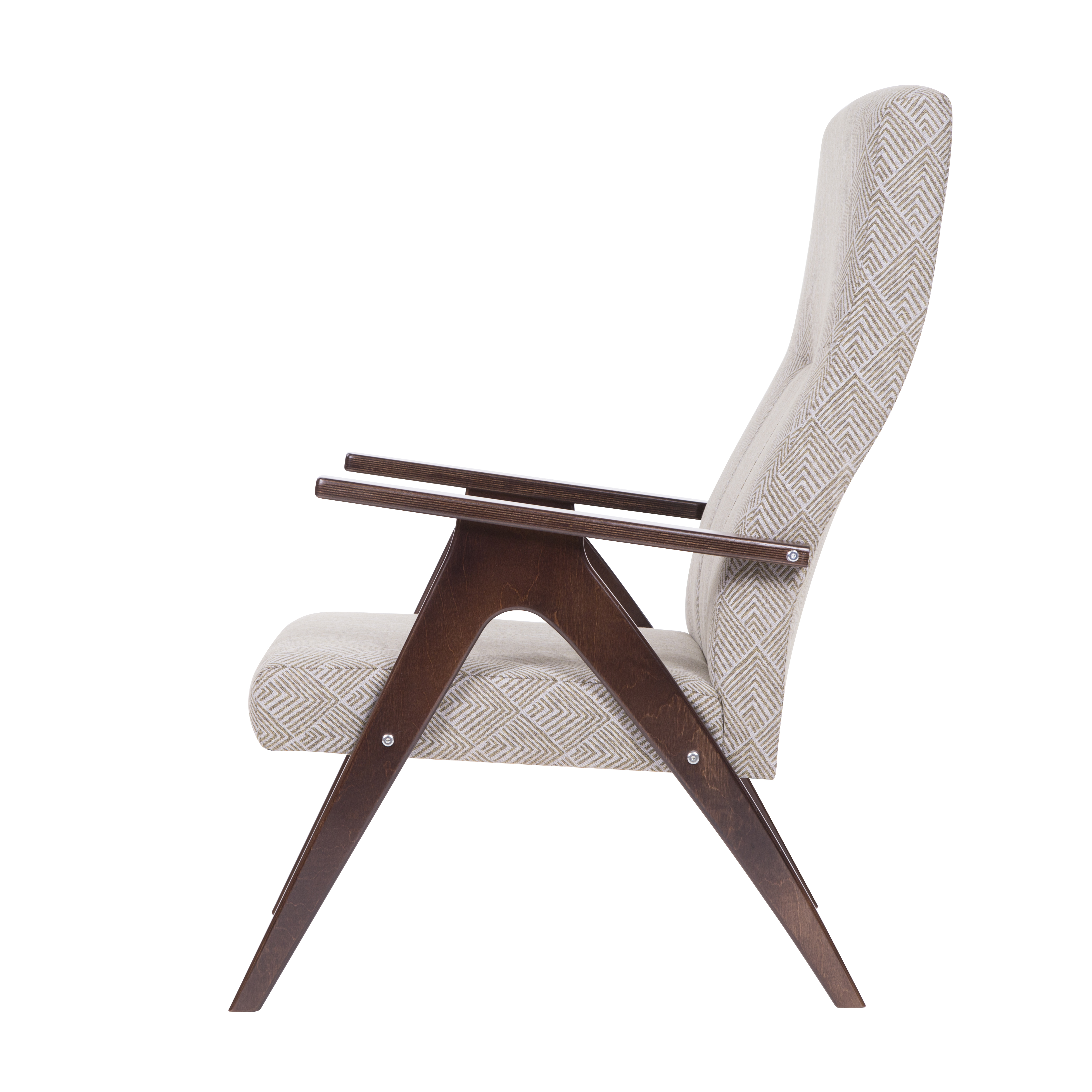 кресло Оскар Графит каркас Орех