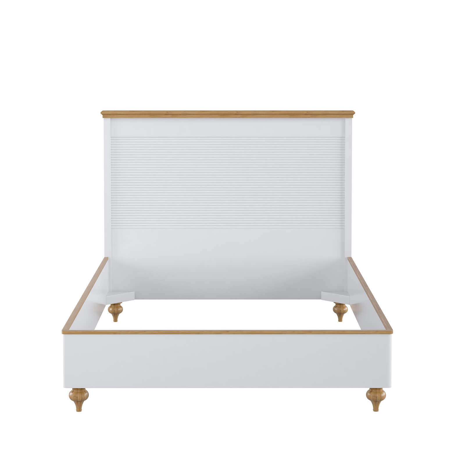 Кровать белая массив сосны и МДФ "Рандеву" 1400 (белый лак/антик-24)