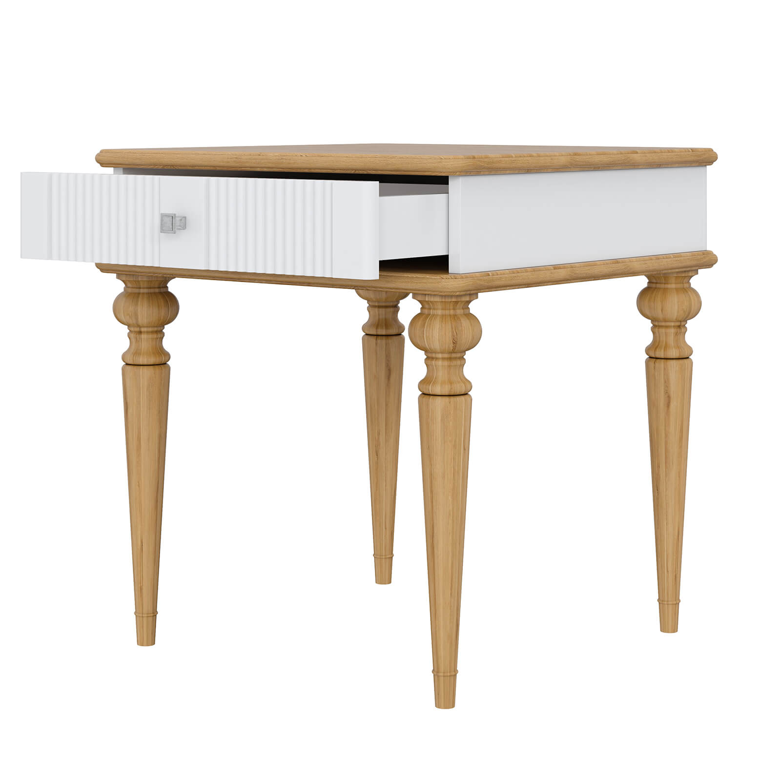 Стол ламповый "Рандеву" 01-60 (белый лак/антик 24)