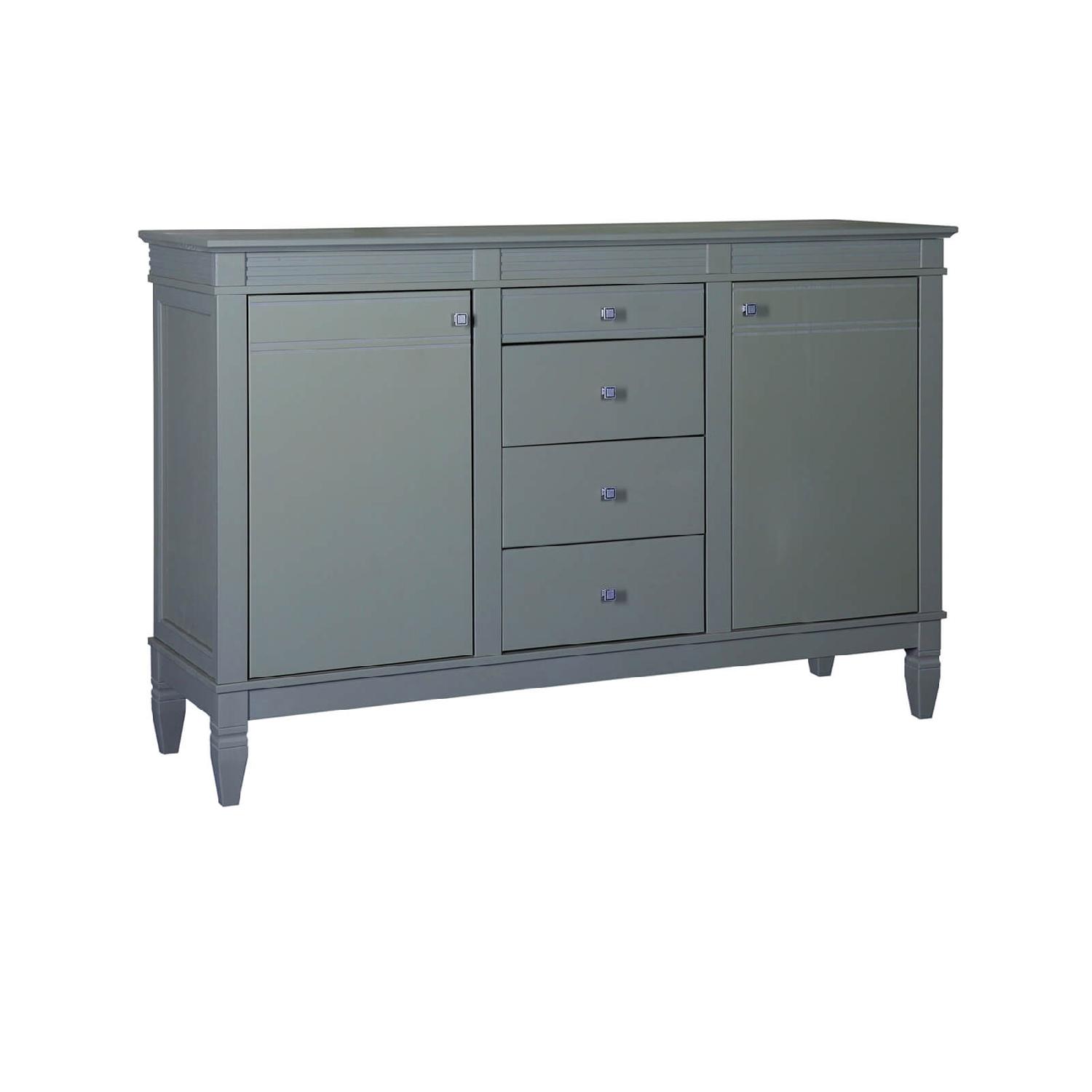 Комод с 4 ящиками серый Ольса 324 (серый 7042)