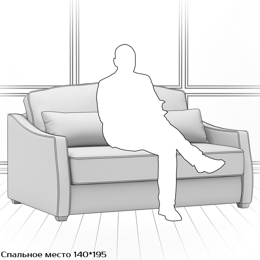 Диван Infante DIf-I-160-K03-KaB03-E30