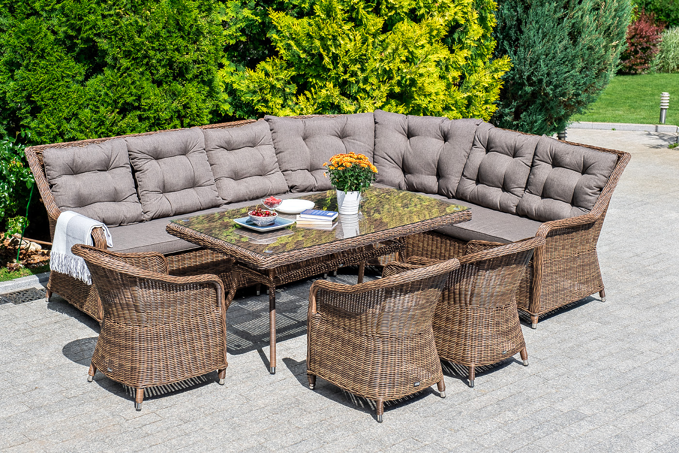 "Латтини" плетеный стол из искусственного ротанга 160х90см, цвет коричневый