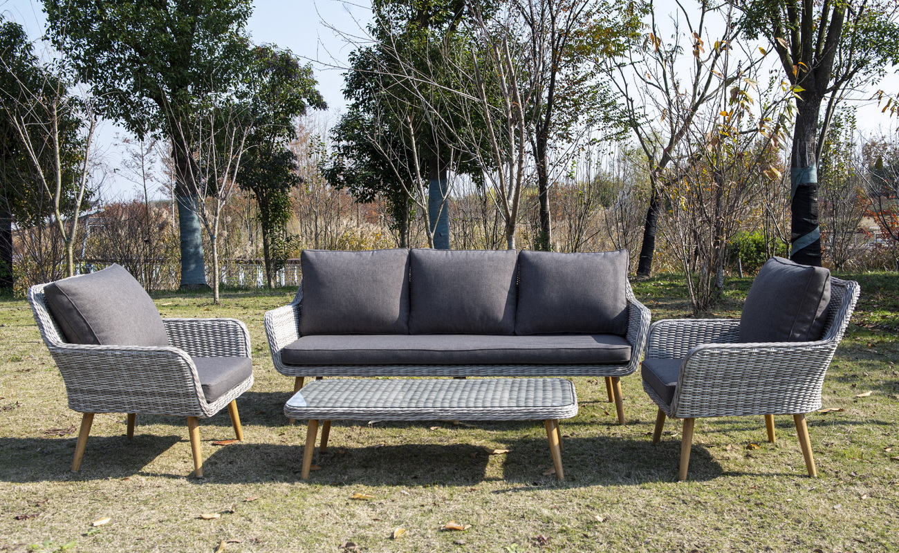 "Провенз" столик журнальный из ротанга, цвет бежевый