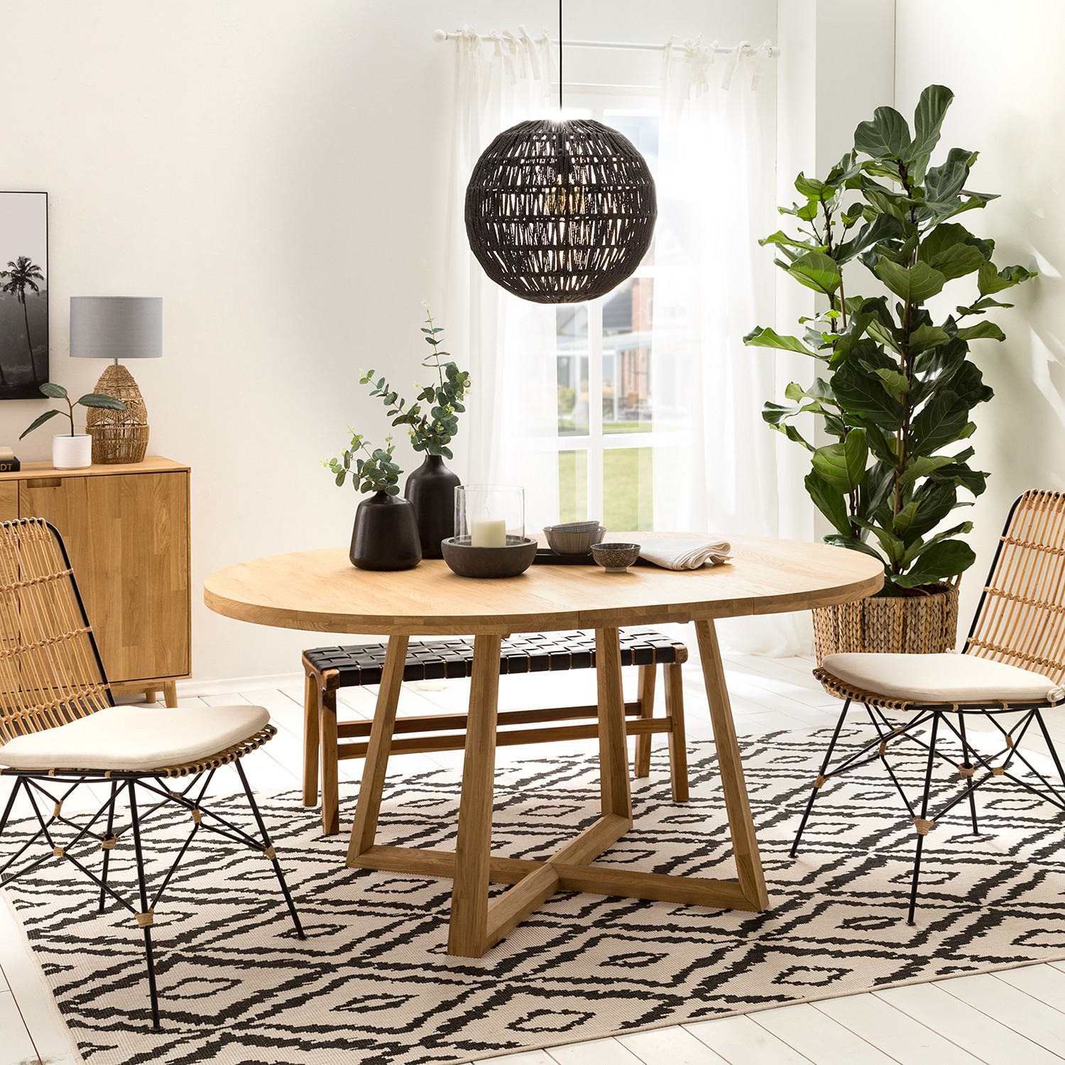 Стол обеденный раздвижной "Мерби Р",1000/1400, бейц-масло